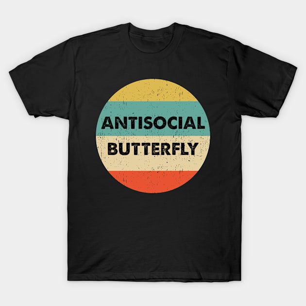 Antisocial Butterfly design T-Shirt by KuTees